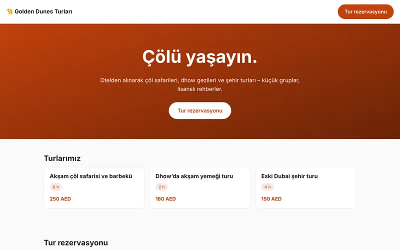 Golden Dunes Turları